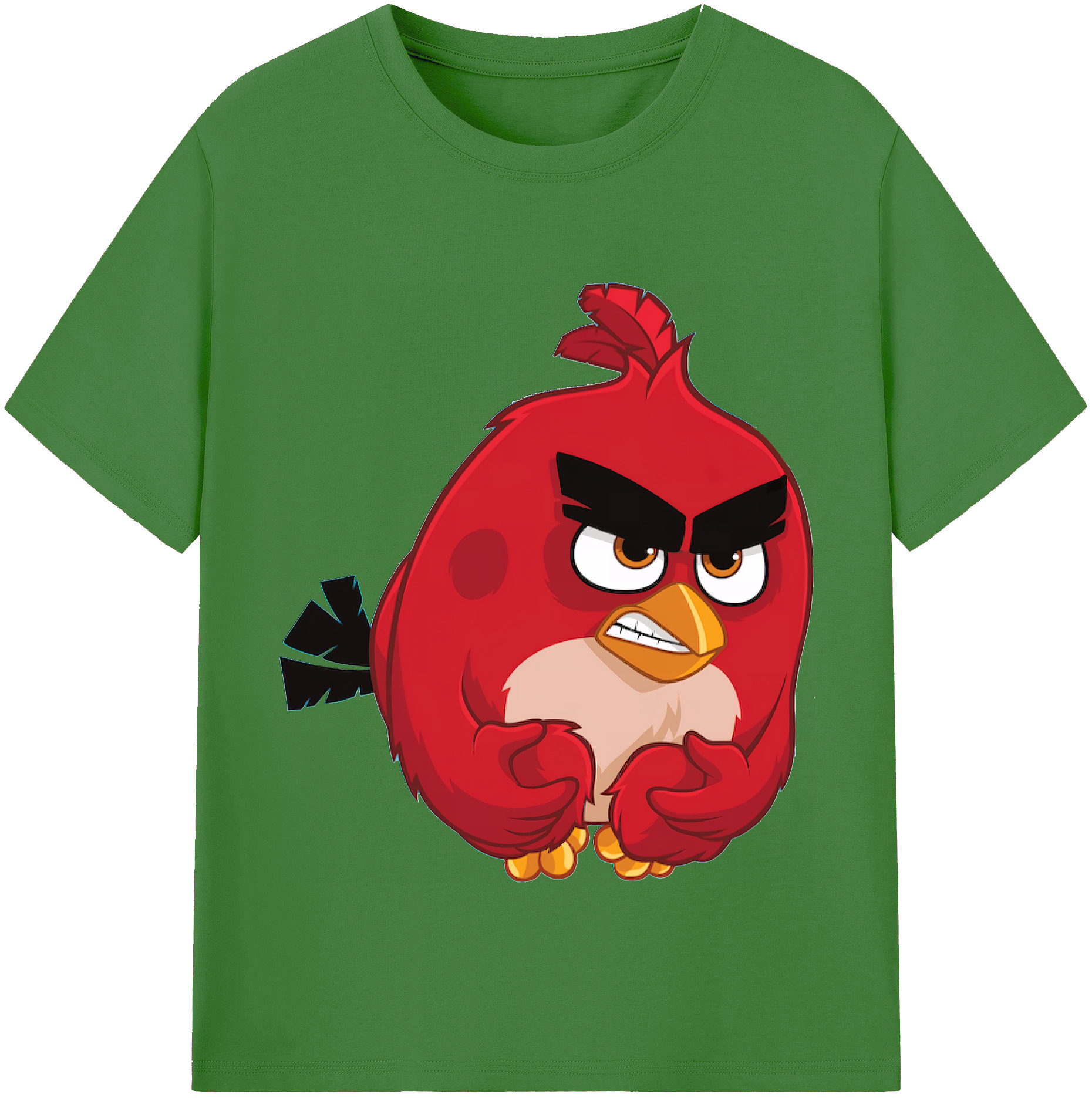 （画像用） Angry Birds アングリーバード レディースカジュアルプリントTシャツ（綿100％）